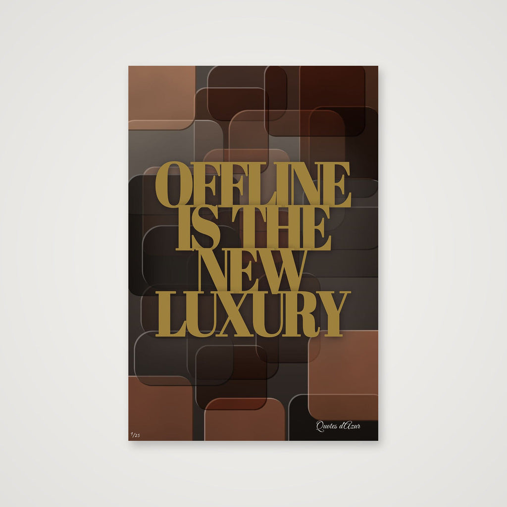 Offline Is the New Luxury – Copper & Gold.