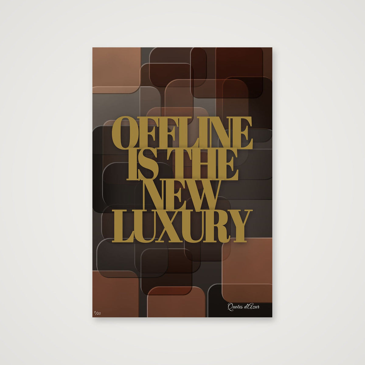 Offline Is the New Luxury – Copper & Gold.