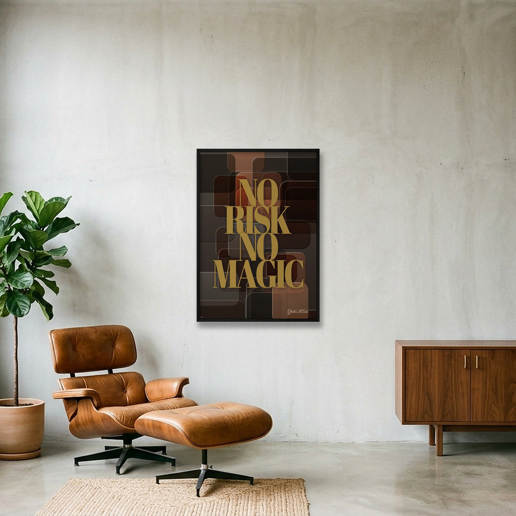 No Risk No Magic – Gold | Framed.