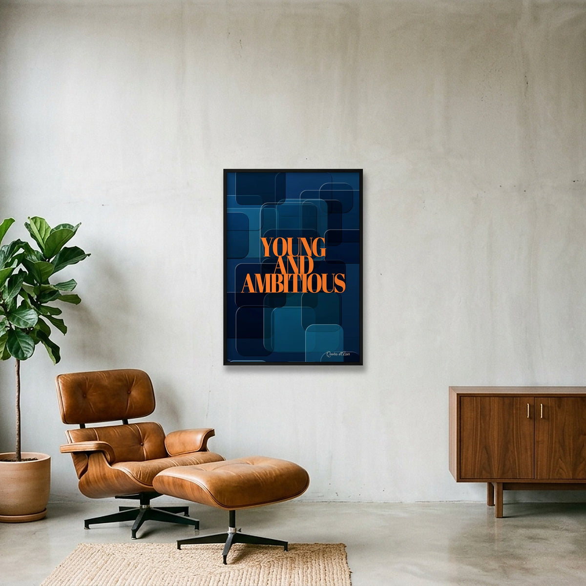 Young and Ambitious – Orange | Framed.