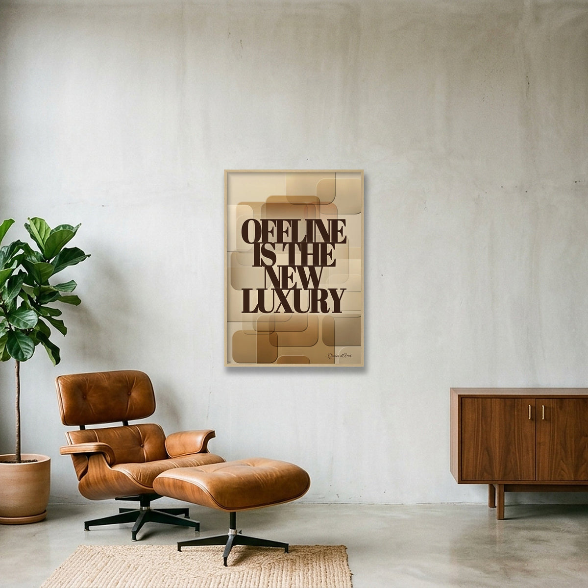 Offline Is the New Luxury – Sand & Espresso | Framed.