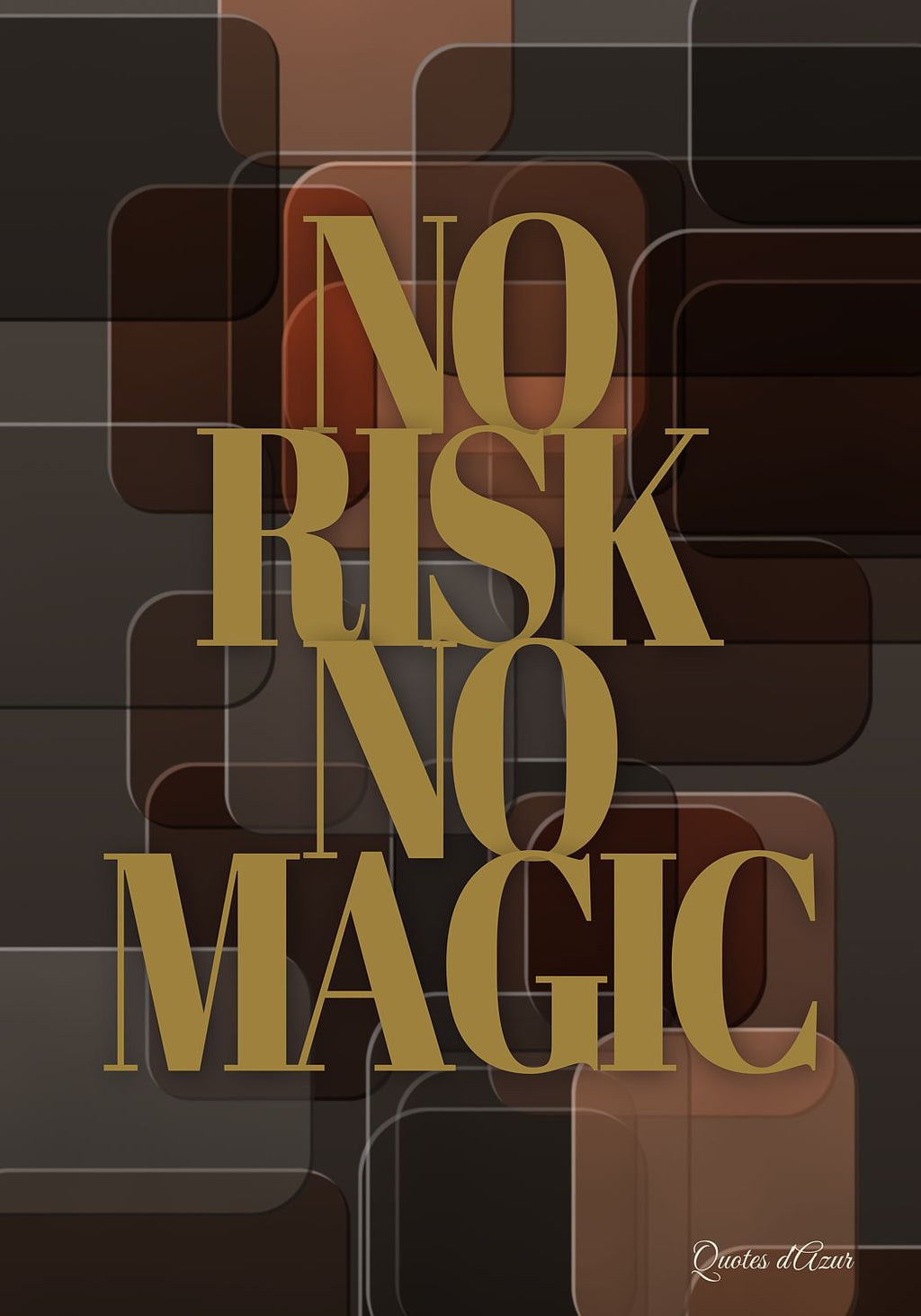 No Risk No Magic – Gold | Framed.