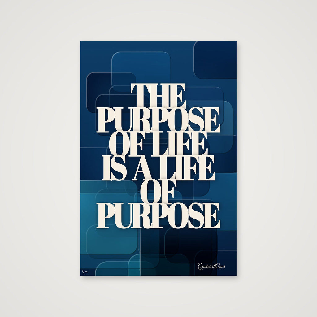 The Purpose of Life – Azure & Cream.