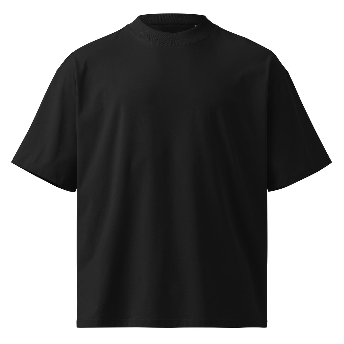 Crazy Like Crypto ₿ – Oversized T-Shirt in Black, front view.